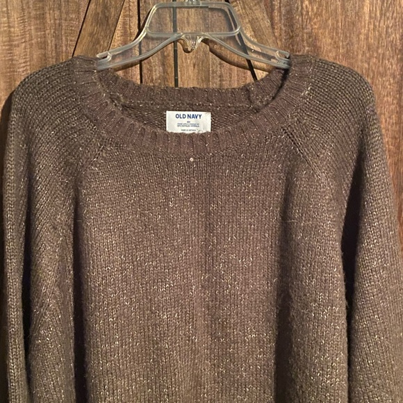 Old Navy Women's Crewneck Sweater - Brown/Olive Green - Picture 2 of 6